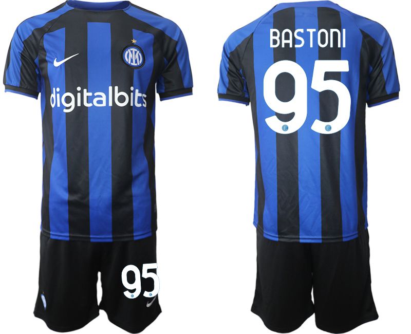 Men 2022-2023 Club Inter Milan home blue #95 Soccer Jersey